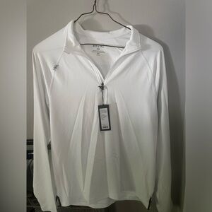 Rhone  Session  white 1/4 zip size small.